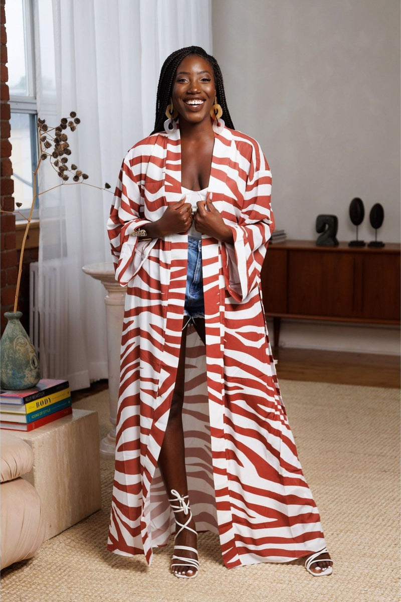Kimono Dress | Zebra Print kimono | African Fashion Sirani's Fashion Kimono Dress | Zebra Print kimono | African Fashion Sirani's Fashion