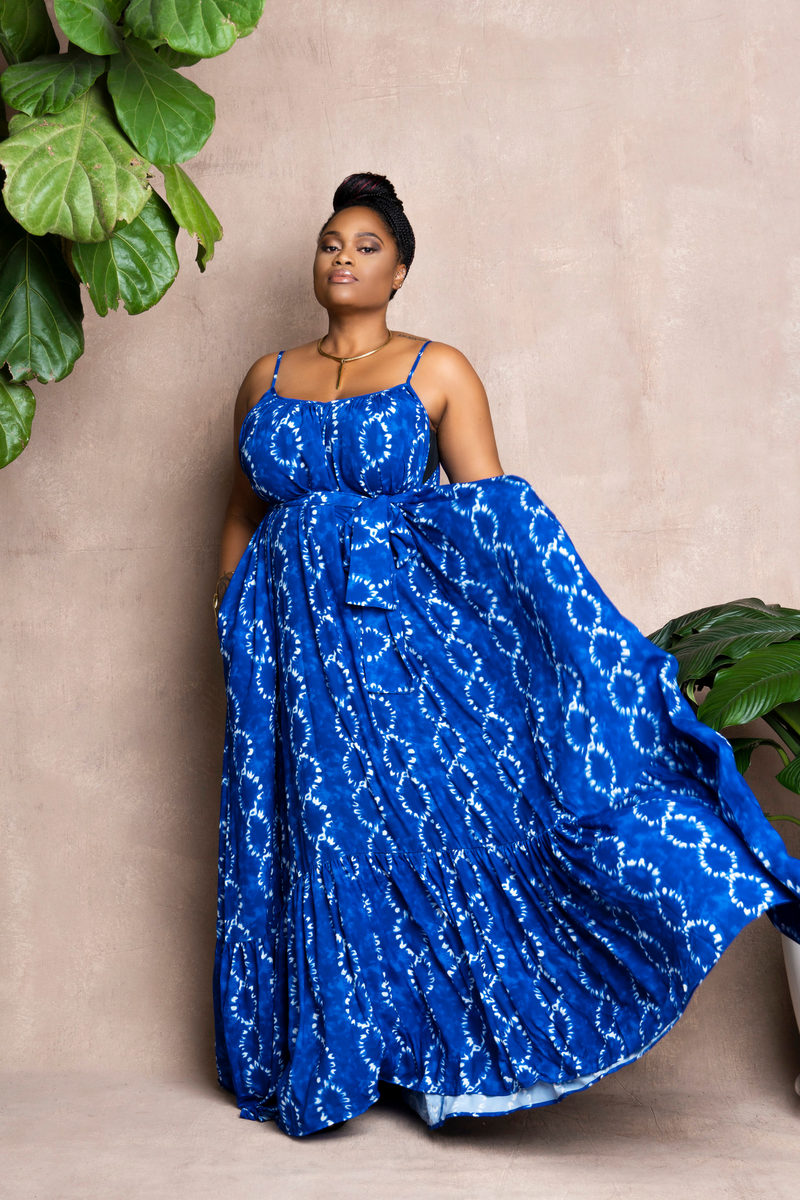 African Dresses | Indigo African Print Summer Dress | Sirani's Fashion African Dresses | Indigo African Print Summer Dress | Sirani's Fashion
