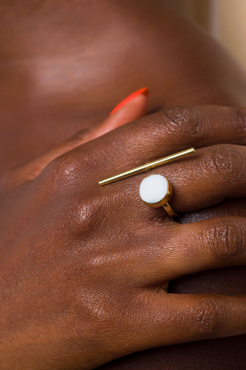 White Nisha Ring