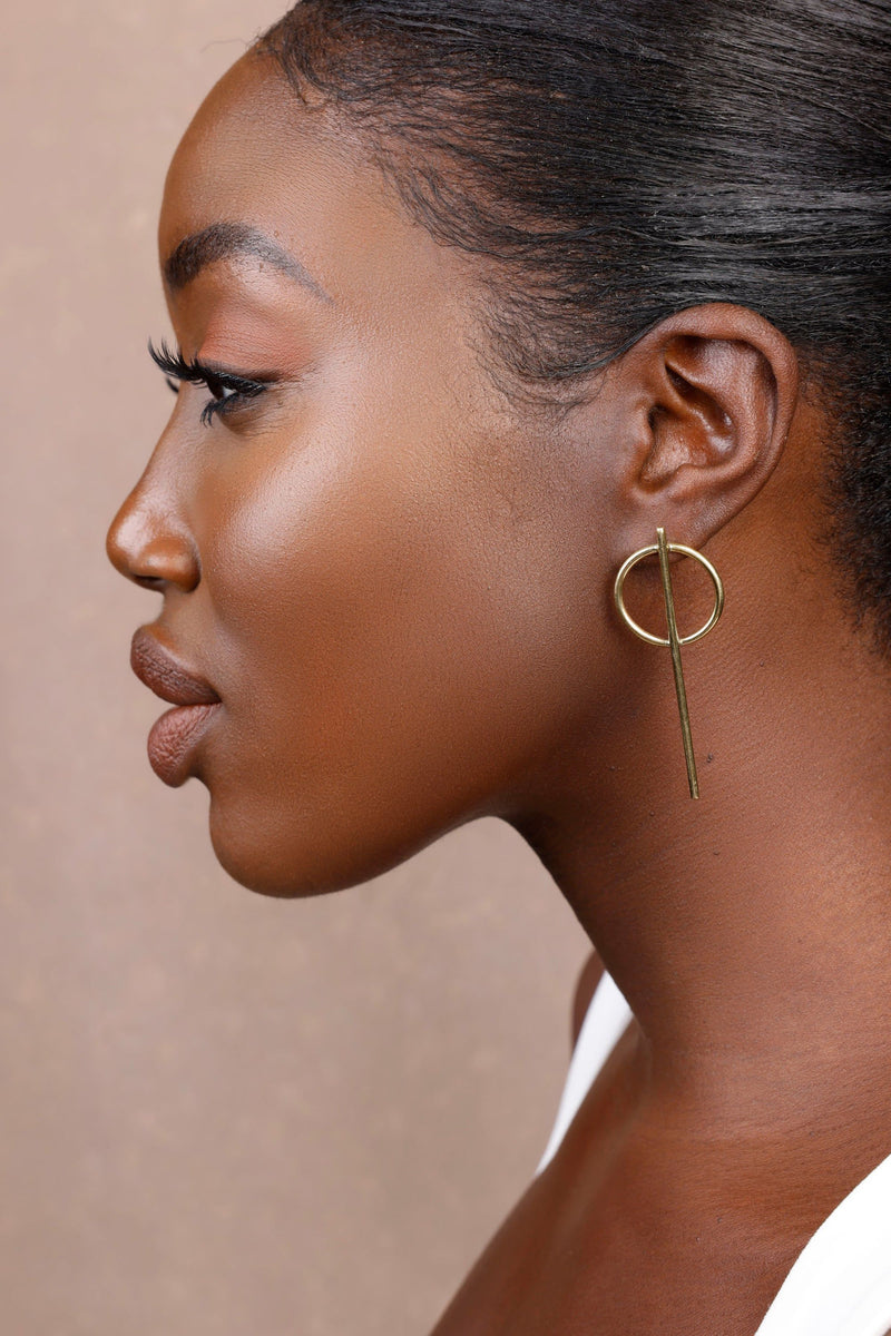 Boucles d'oreilles Ina en laiton