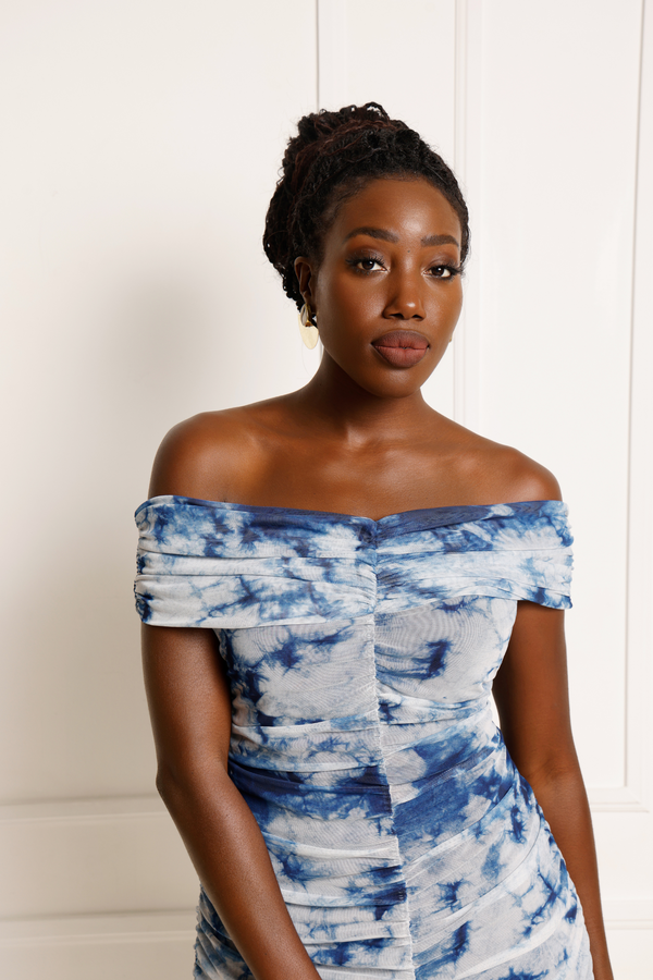 Ina - Robe longue froncée