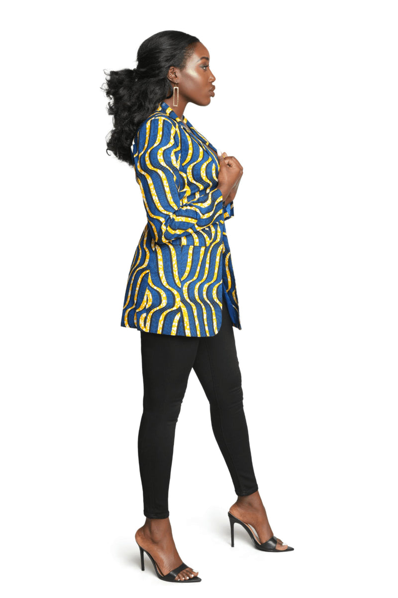 Safi African Print Blazer