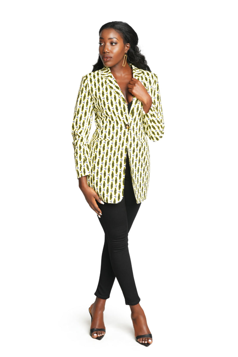 Bella African Print Blazer