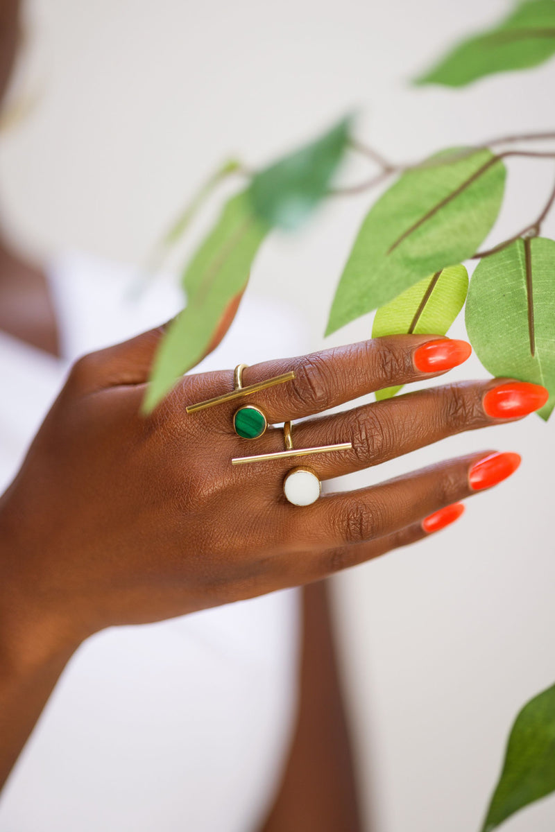 White Nisha Ring