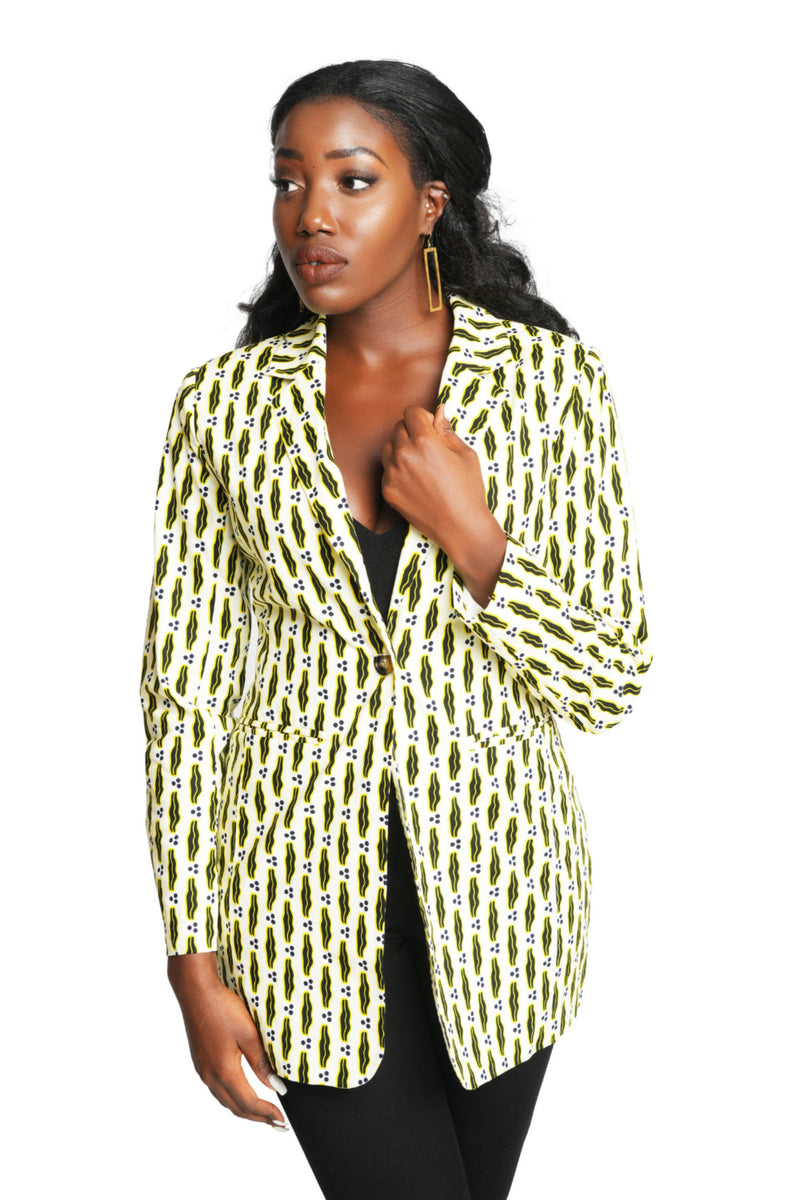 Blazer imprimé africain Bella