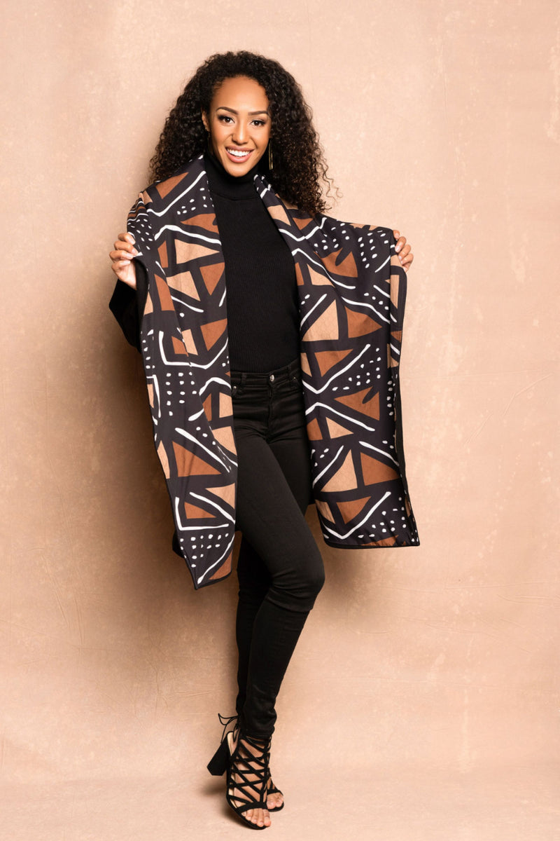 Tara Mudcloth Print Coat