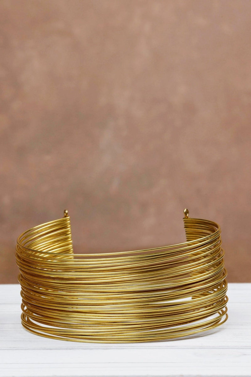 Straight Goddess Brass Choker