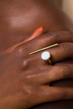 Bague Nisha blanche