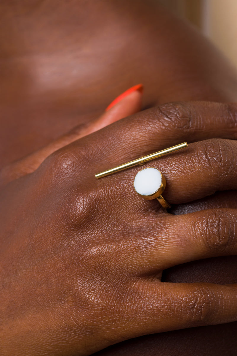 White Nisha Ring