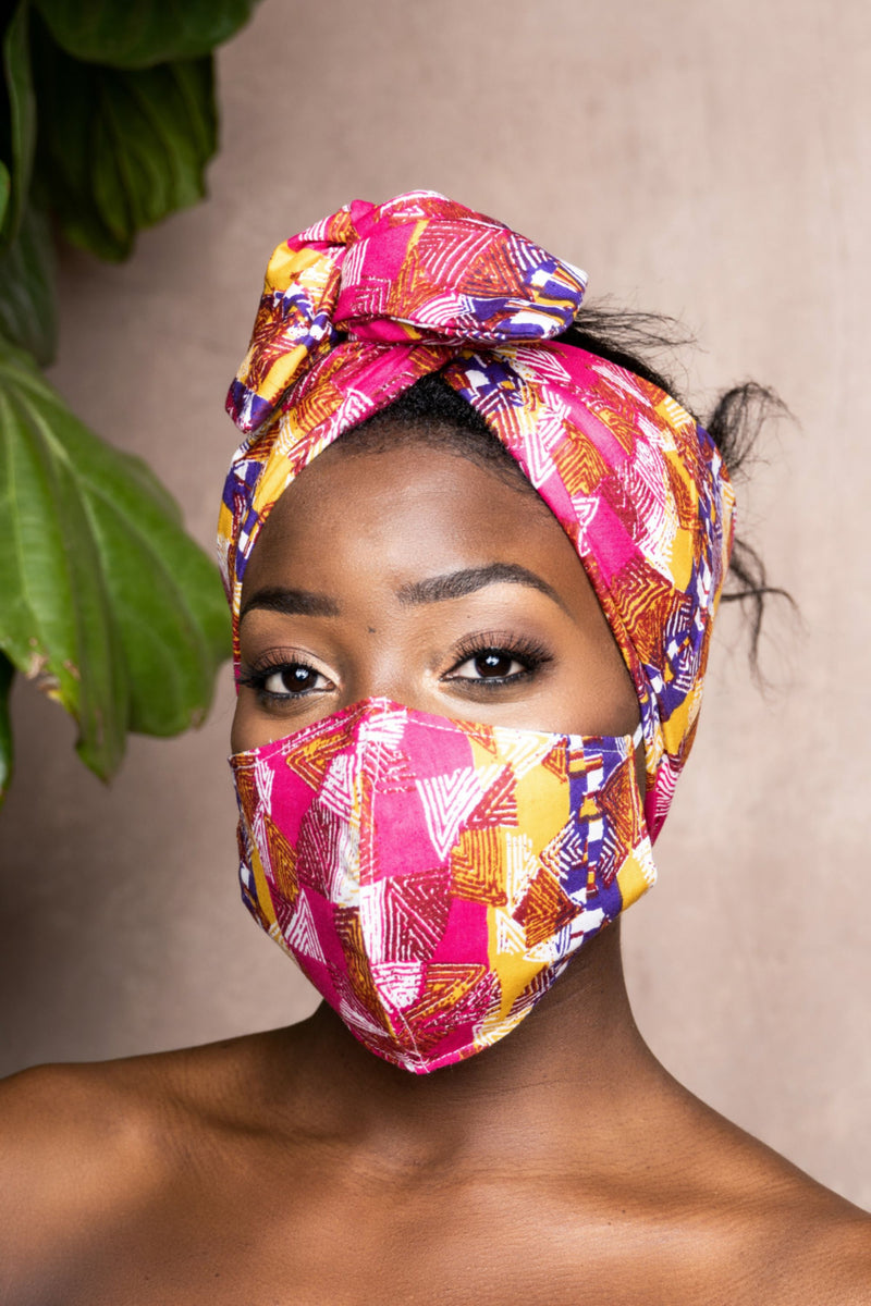 Rosy Wired Head wrap