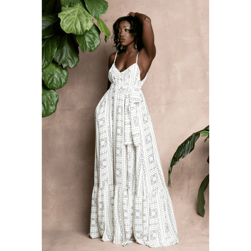 White summer top evening dress