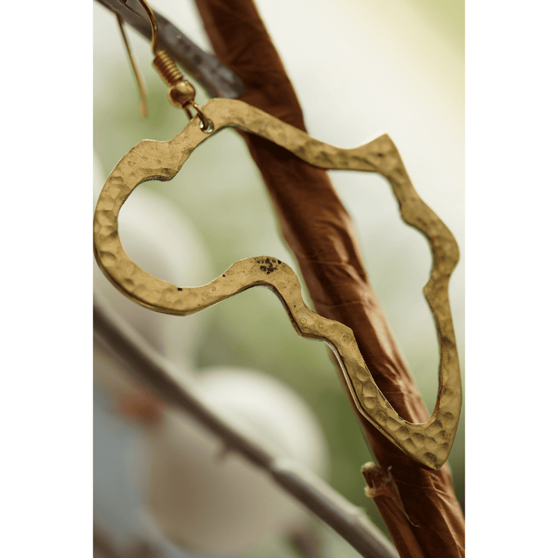 African brass earrings deals