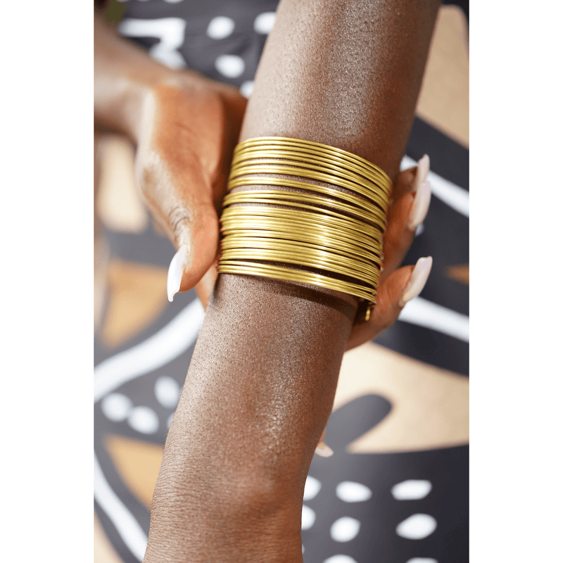 5 Raw Brass Cuff Bracelets Set, African Brass Bangles For Women, Hammered  Ends Stacking Bracelets, Boho Tribal Cultural Jewelry (Set Of 5)