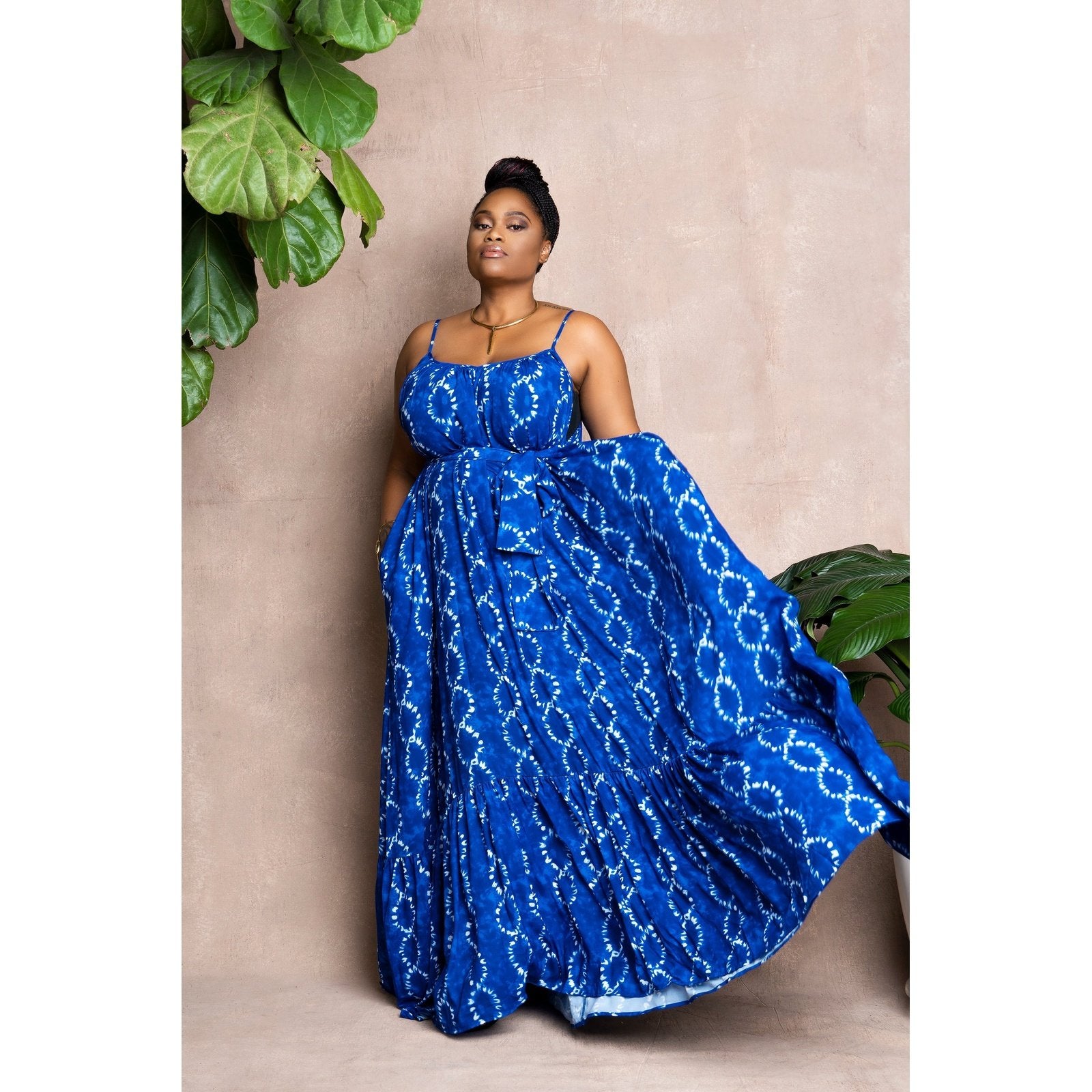 African Dresses | Indigo African Print Summer Dress