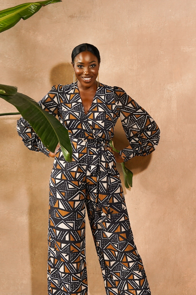 Jumpsuits, Tula African Print Mudcloth Jumpsuit