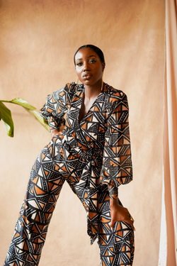 African print jumpsuit shop