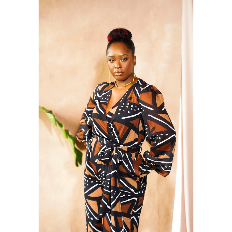 Jumpsuits | Nala African Print Mudcloth Jumpsuit | Sirani's Fashion